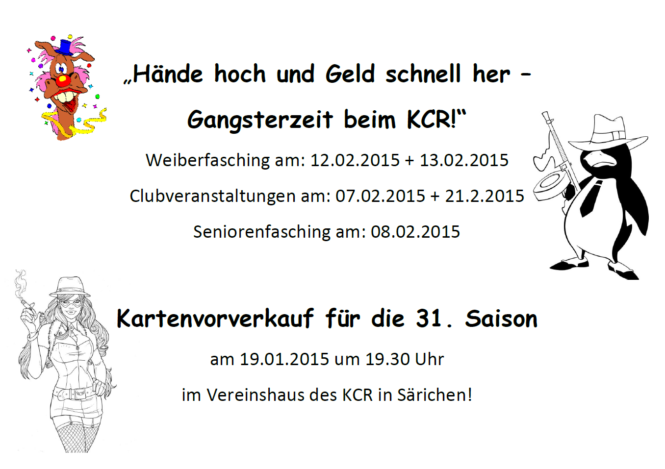 Kartenvorverkauf - Februar 2015