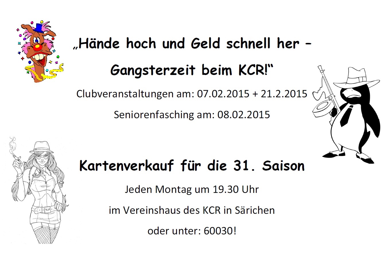 Einladung Clubfasching